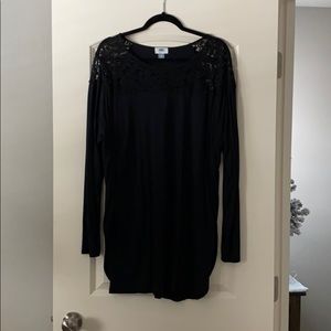 Long Sleeved Black Tunic with Lace
